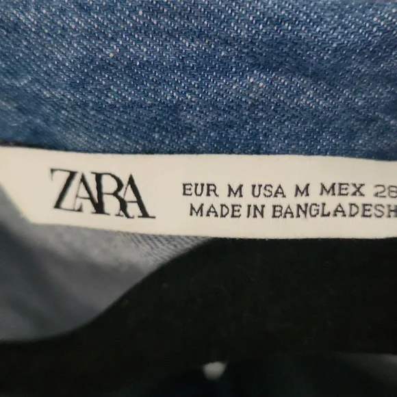 Zara Wrap Button Chambray Linen Cotton denim Medium lightweight coastal Nautical - Picture 6 of 6